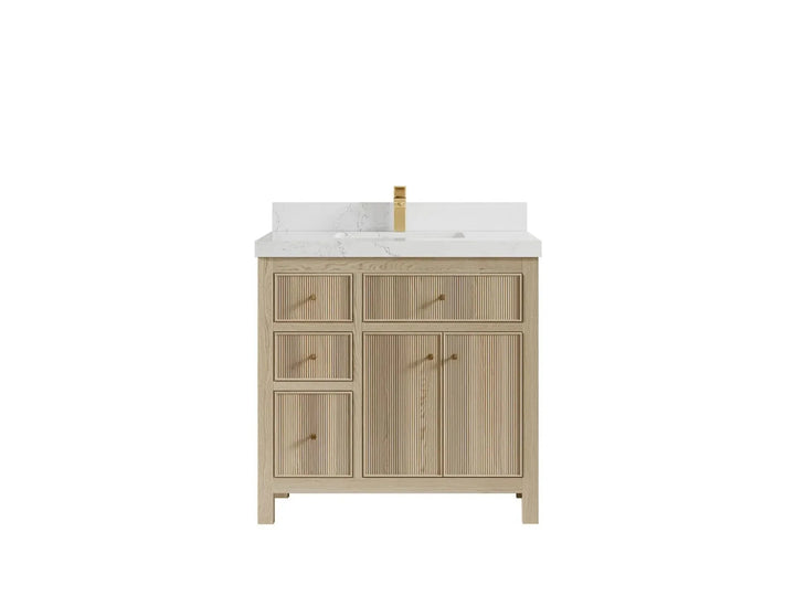 Sonoma White Oak 36 in. W x 22 in. D Center Sink Bathroom Vanity - photo 16