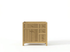 Sonoma White Oak 36 in. W x 22 in. D Left Offset Sink Reeded Bathroom Vanity - photo 28