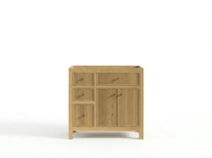 Sonoma White Oak 36 in. W x 22 in. D Right Offset Sink Reeded Bathroom Vanity - photo 28