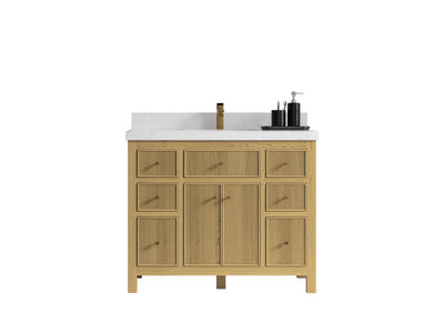 Sonoma White Oak 42 in. W x 22 in. D Single Sink Bathroom Vanity - Willow Bath and Vanity