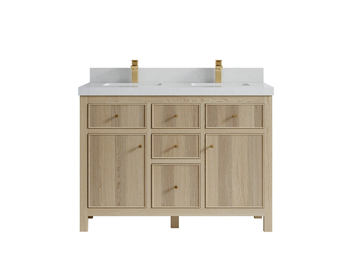 Sonoma White Oak 48 in. W x 22 in. D Double Sink Bathroom Vanity - photo 9