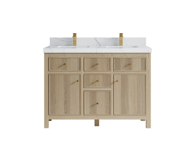 Sonoma White Oak 48 in. W x 22 in. D Double Sink Bathroom Vanity - Willow Bath and Vanity