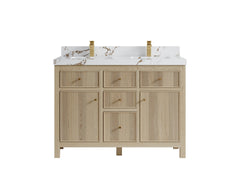 Sonoma White Oak 48 in. W x 22 in. D Double Sink Bathroom Vanity - photo 12