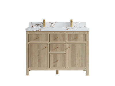 Sonoma White Oak 48 in. W x 22 in. D Double Sink Bathroom Vanity - Willow Bath and Vanity