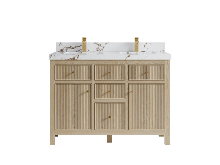 Sonoma White Oak 48 in. W x 22 in. D Double Sink Bathroom Vanity - photo 12