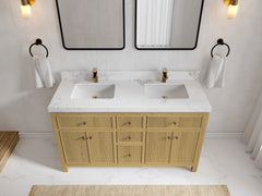 Sonoma White Oak 60 in. W x 22 in. D Double Sink Bathroom Vanity - photo 2