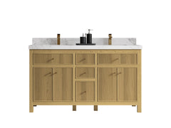Sonoma White Oak 60 in. W x 22 in. D Double Sink Bathroom Vanity - photo 1