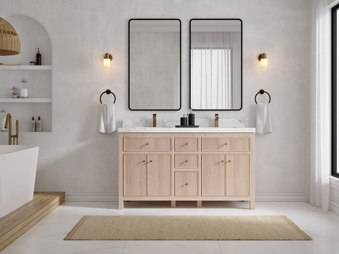 Sonoma White Oak 60 in. W x 22 in. D Double Sink Bathroom Vanity | 
              
                White Oak
                
                  
             - SON_WHOK_CA_PZ_60D - photo №4