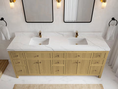 Sonoma White Oak 84 in. W x 22 in. D Double Sink Bathroom Vanity - photo 2