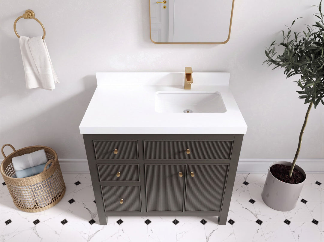 Sonoma 36 in. W x 22 in. D Right Offset Sink Bathroom Vanity | 
              
                Urbane Bronze
                
                  
             - SON_URB_WHQZ_36R - photo №2