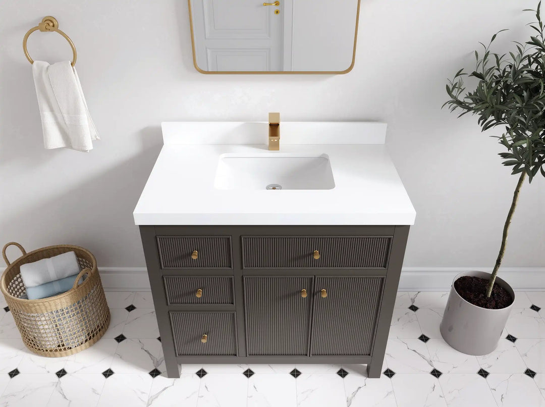 Sonoma 36 in. W x 22 in. D with Center Sink Bathroom Vanity | 
              
                Urbane Bronze
                
                  
             - SON_URB_WHQZ_36CR - photo №2