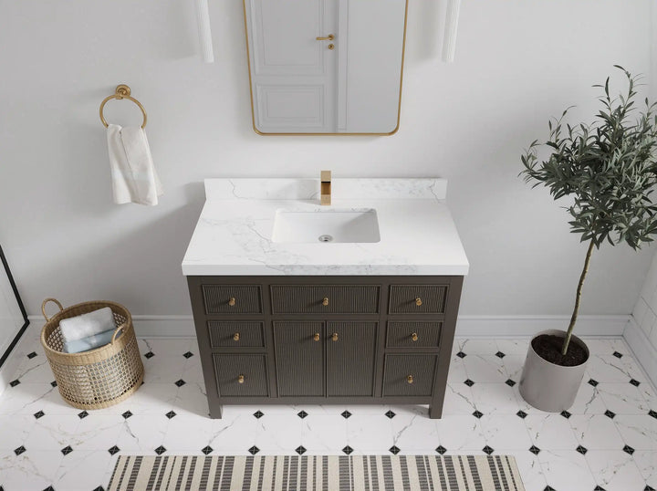 Sonoma 42 in W x 22 in D Free Standing Reeded Single Sink Bathroom Vanity - photo 2