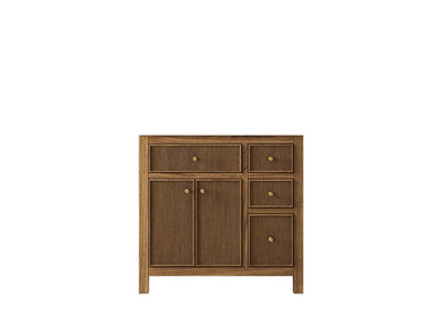 Sonoma Reeded Teak Wood 36 in. W x 22 in. D Center Sink Bathroom Vanity