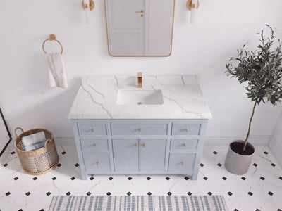 Sonoma 48 in W x 22 in D Free Standing Reeded Single Sink Bathroom Vanity