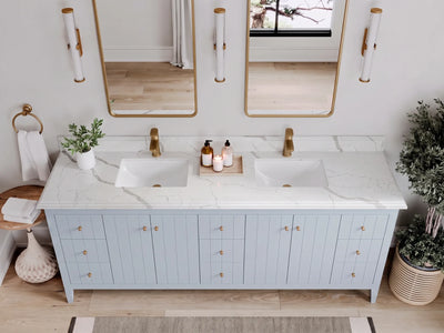 Atlanta 84 in. W x 22 in. D Double Sink Bathroom Vanity