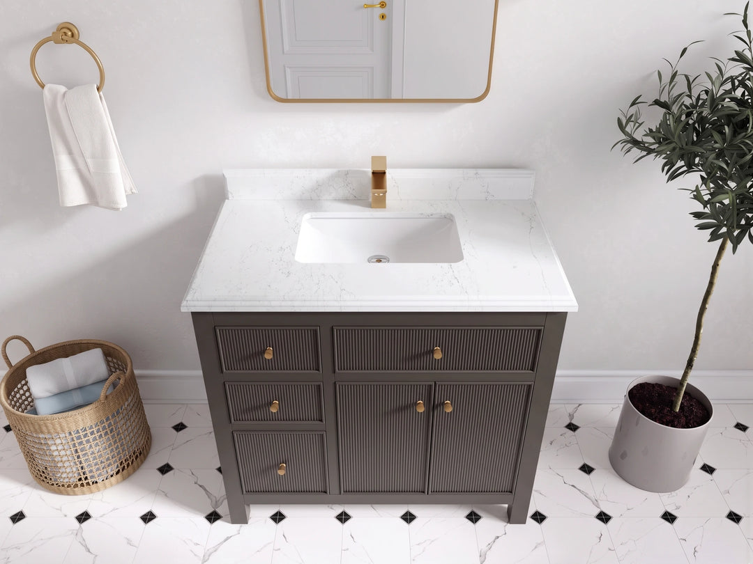 Sonoma 36 in. W x 22 in. D with Center Sink Bathroom Vanity | 
              
                Urbane Bronze
                
                  
             - SON_URB_WHQZ_36CR - photo №16