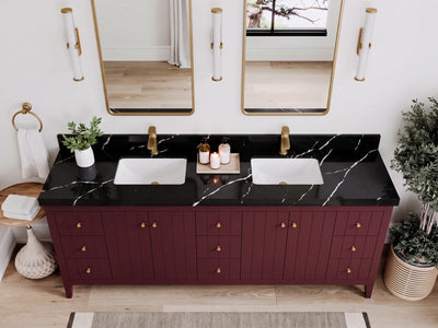 Atlanta 84 in. W x 22 in. D Double Sink Bathroom Vanity