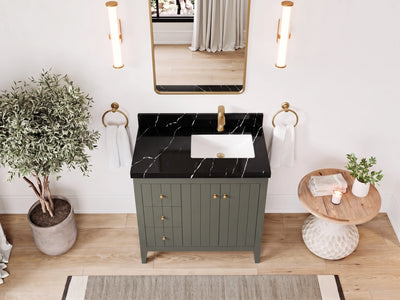 Atlanta 36 in. W x 22 in. D Left Offset Sink Bathroom Vanity