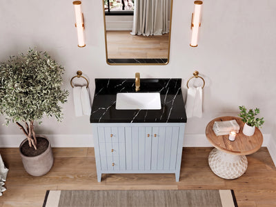 Atlanta 36 in. W x 22 in. D Center Sink Bathroom Vanity for Modern Elegant Bathrooms