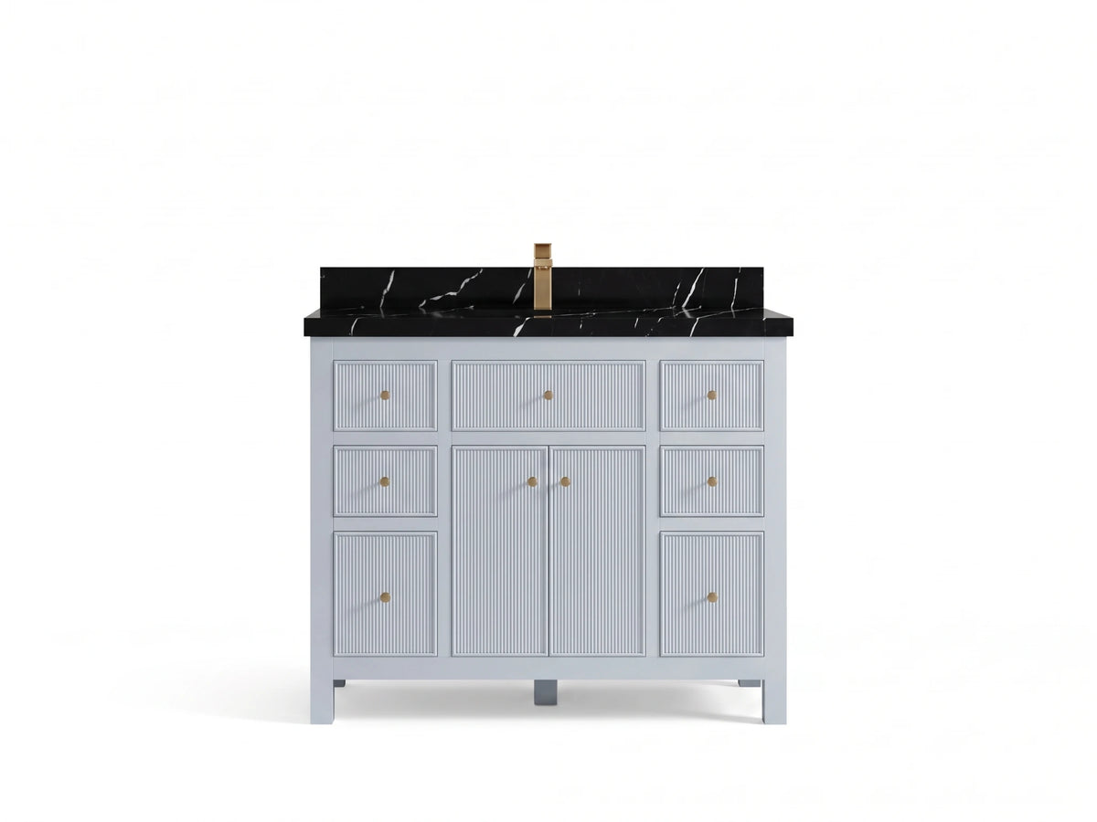 Sonoma 42 in W x 22 in D Free Standing Reeded Single Sink Bathroom Vanity