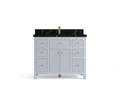 Sonoma 42 in W x 22 in D Free Standing Reeded Single Sink Bathroom Vanity