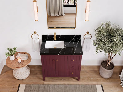 Atlanta 36 in. W x 22 in. D Left Offset Sink Bathroom Vanity