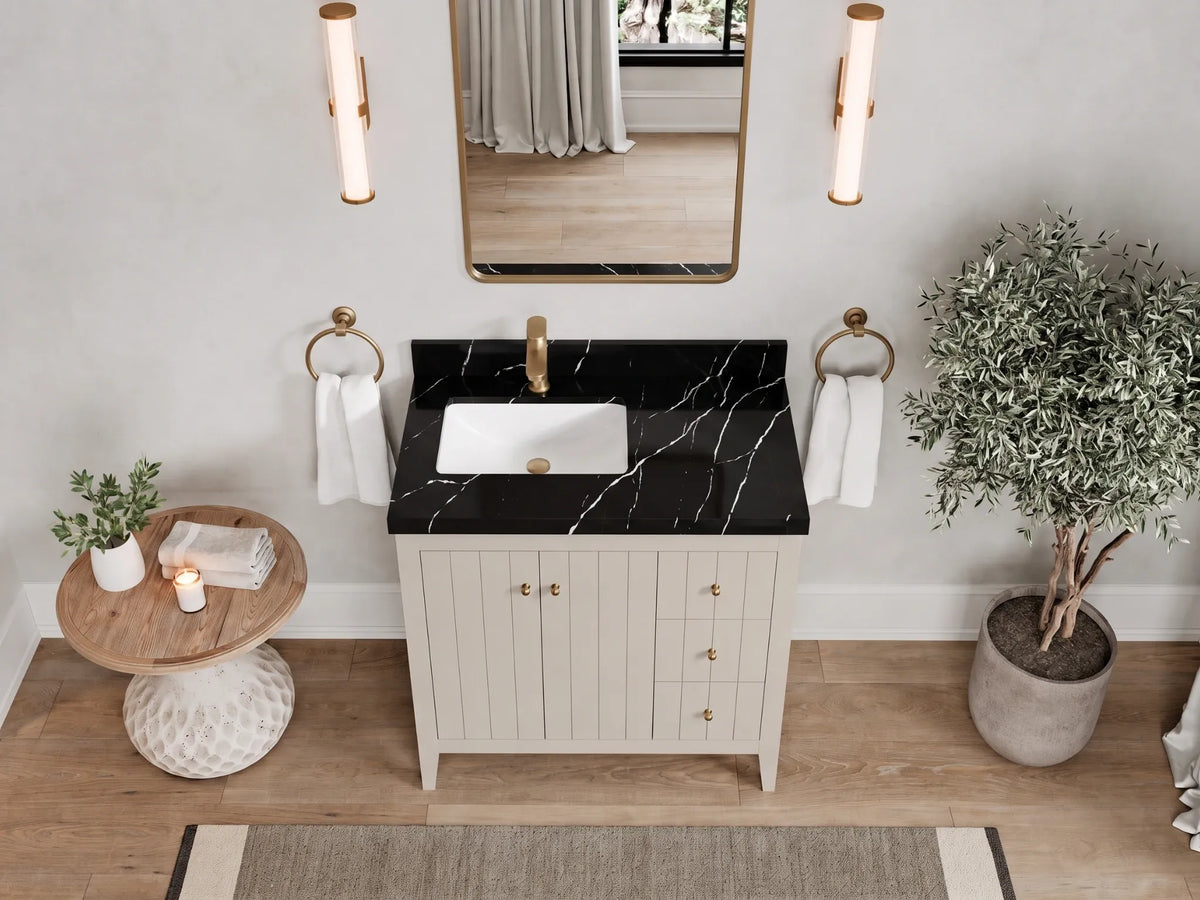 Atlanta 36 in. W x 22 in. D Left Offset Sink Bathroom Vanity
