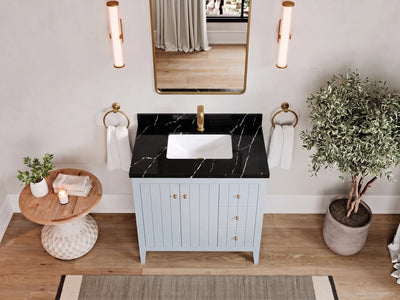 Atlanta 36 in. W x 22 in. D Center Sink Modern Bathroom Vanity