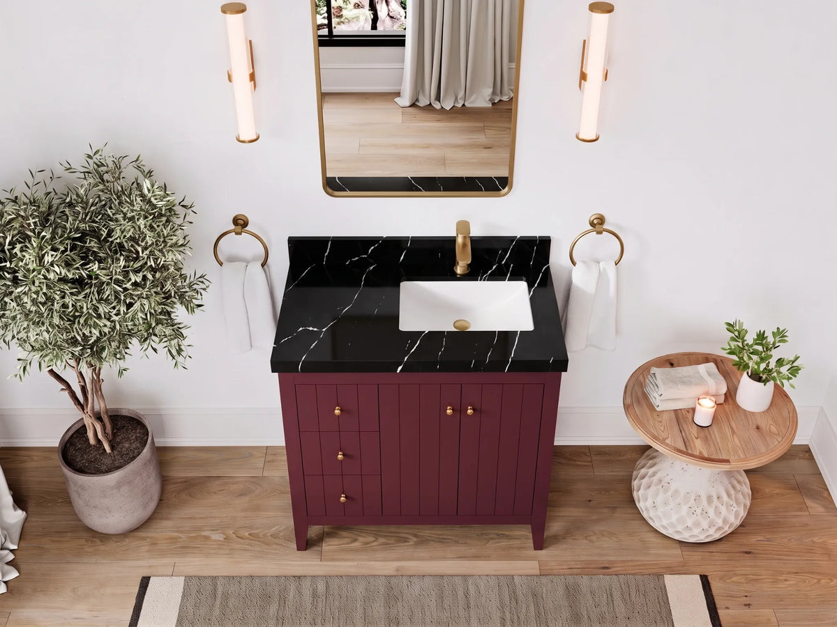 Atlanta 36 in. W x 22 in. D Right Offset Sink Bathroom Vanity