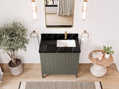 Atlanta 36 in. W x 22 in. D Right Offset Sink Bathroom Vanity