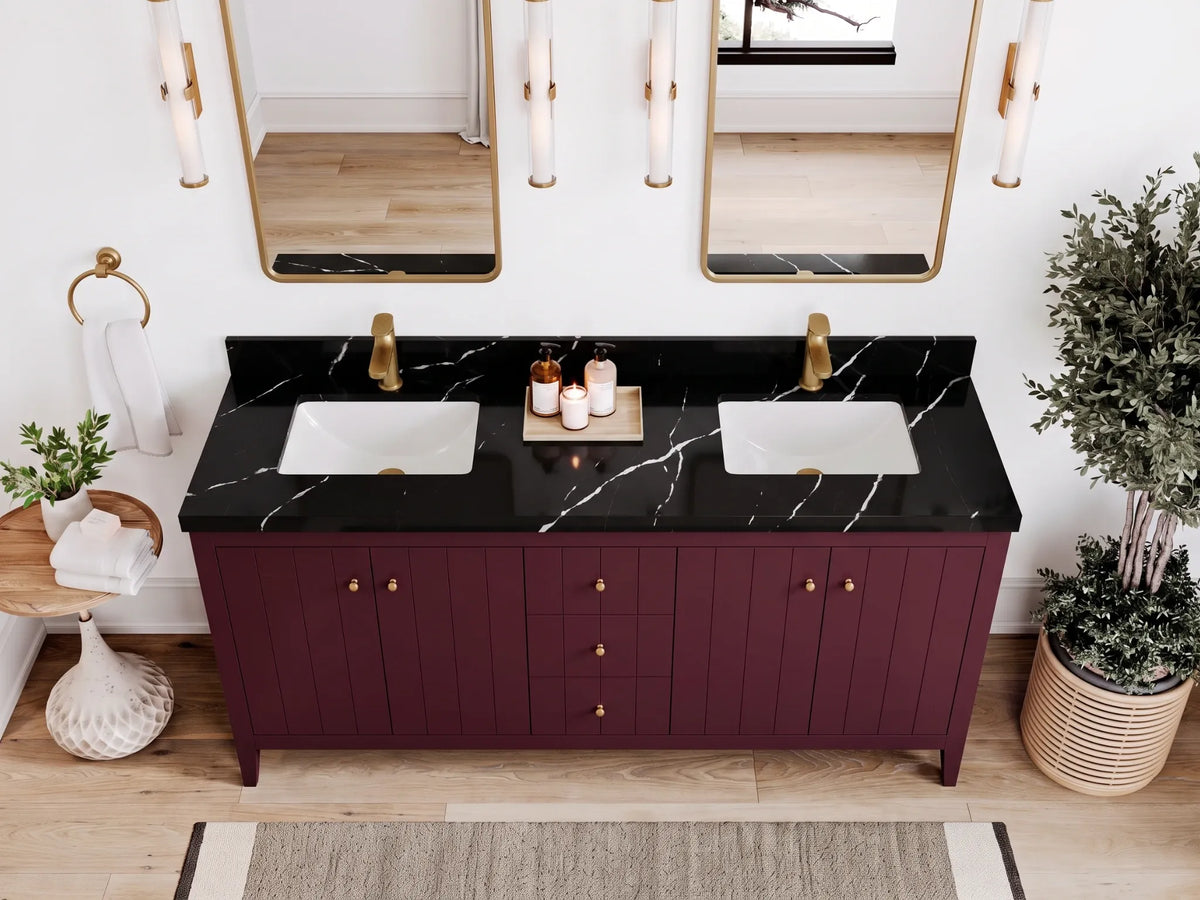 Atlanta 72 in. W x 22 in. D Double Sink Bathroom Vanity
