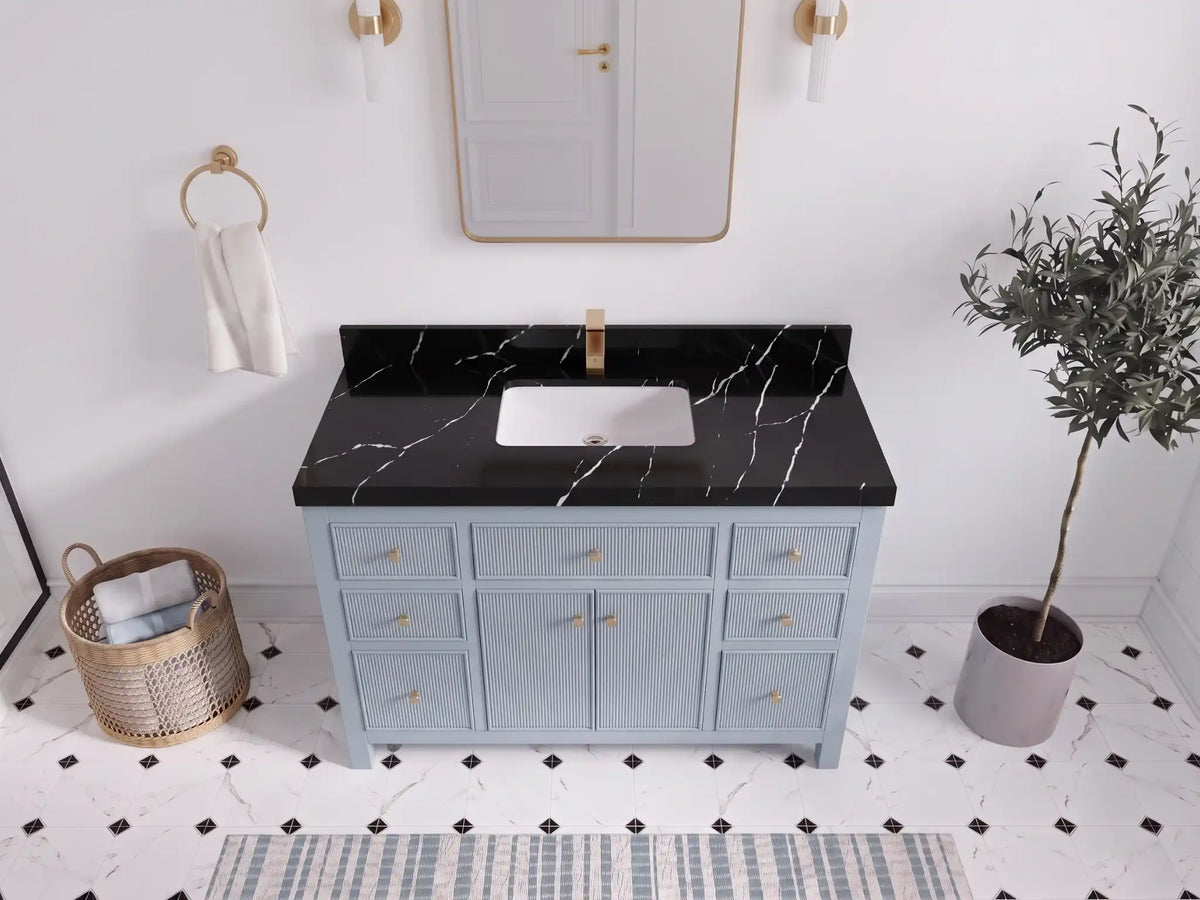 Sonoma 48 in W x 22 in D Free Standing Reeded Single Sink Bathroom Vanity
