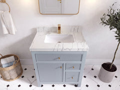 Sonoma 30 in W x 22 in D Reeded Free Standing Single Sink Bathroom Vanity - photo 16