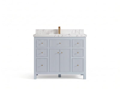 Sonoma 42 in W x 22 in D Free Standing Reeded Single Sink Bathroom Vanity