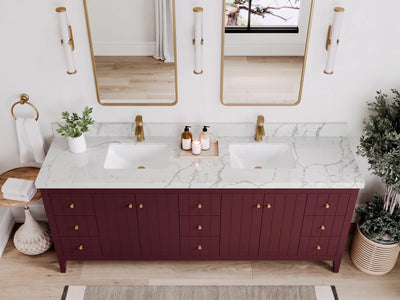 Atlanta 84 in. W x 22 in. D Double Sink Bathroom Vanity