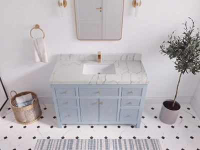 Sonoma 48 in W x 22 in D Free Standing Reeded Single Sink Bathroom Vanity