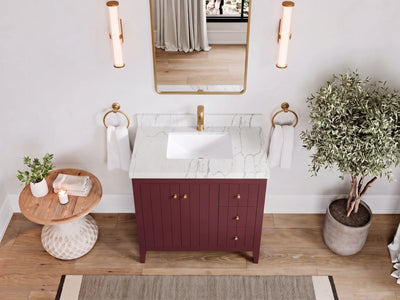 Atlanta 36 in. W x 22 in. D Center Sink Modern Bathroom Vanity