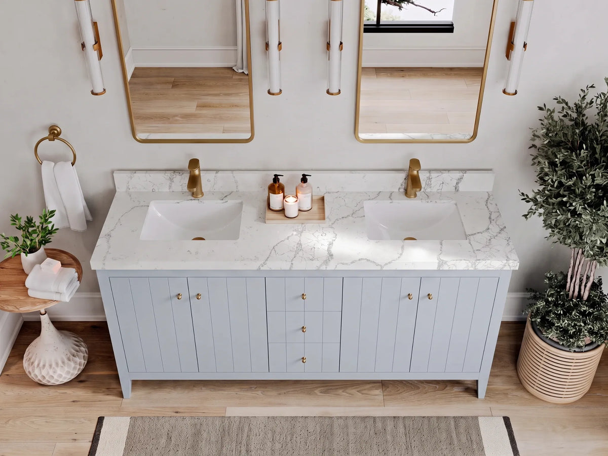 Atlanta 72 in. W x 22 in. D Double Sink Bathroom Vanity