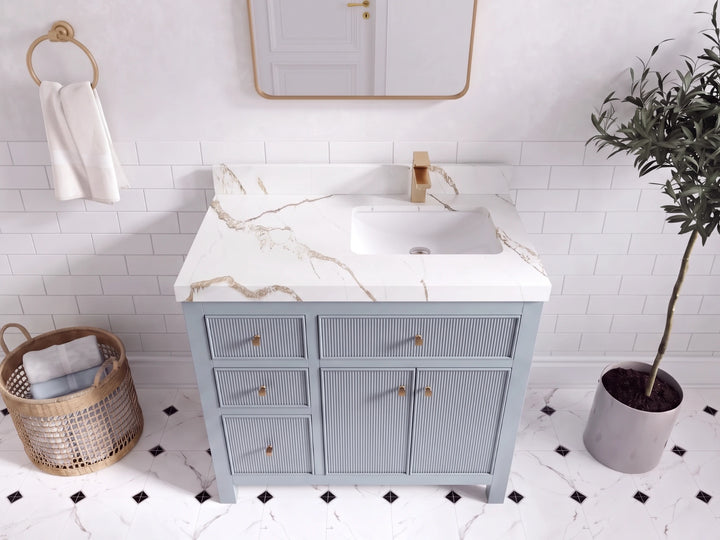 Sonoma 36 in. W x 22 in. D Right Offset Sink Bathroom Vanity - photo 7