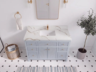 Sonoma 48 in W x 22 in D Free Standing Reeded Single Sink Bathroom Vanity