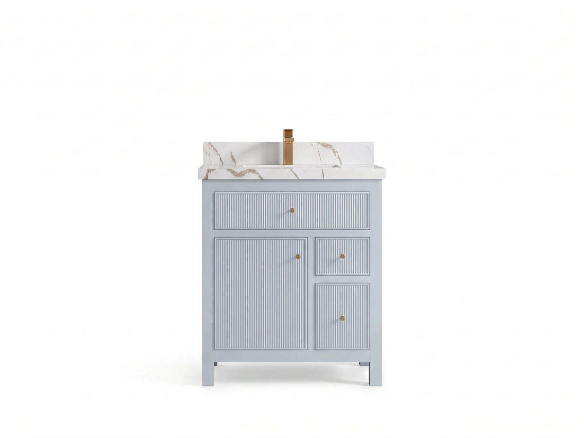 Sonoma 30 in W x 22 in D Reeded Free Standing Single Sink Bathroom Vanity