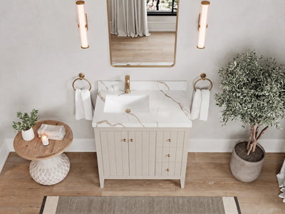 Atlanta 36 in. W x 22 in. D Left Offset Sink Bathroom Vanity