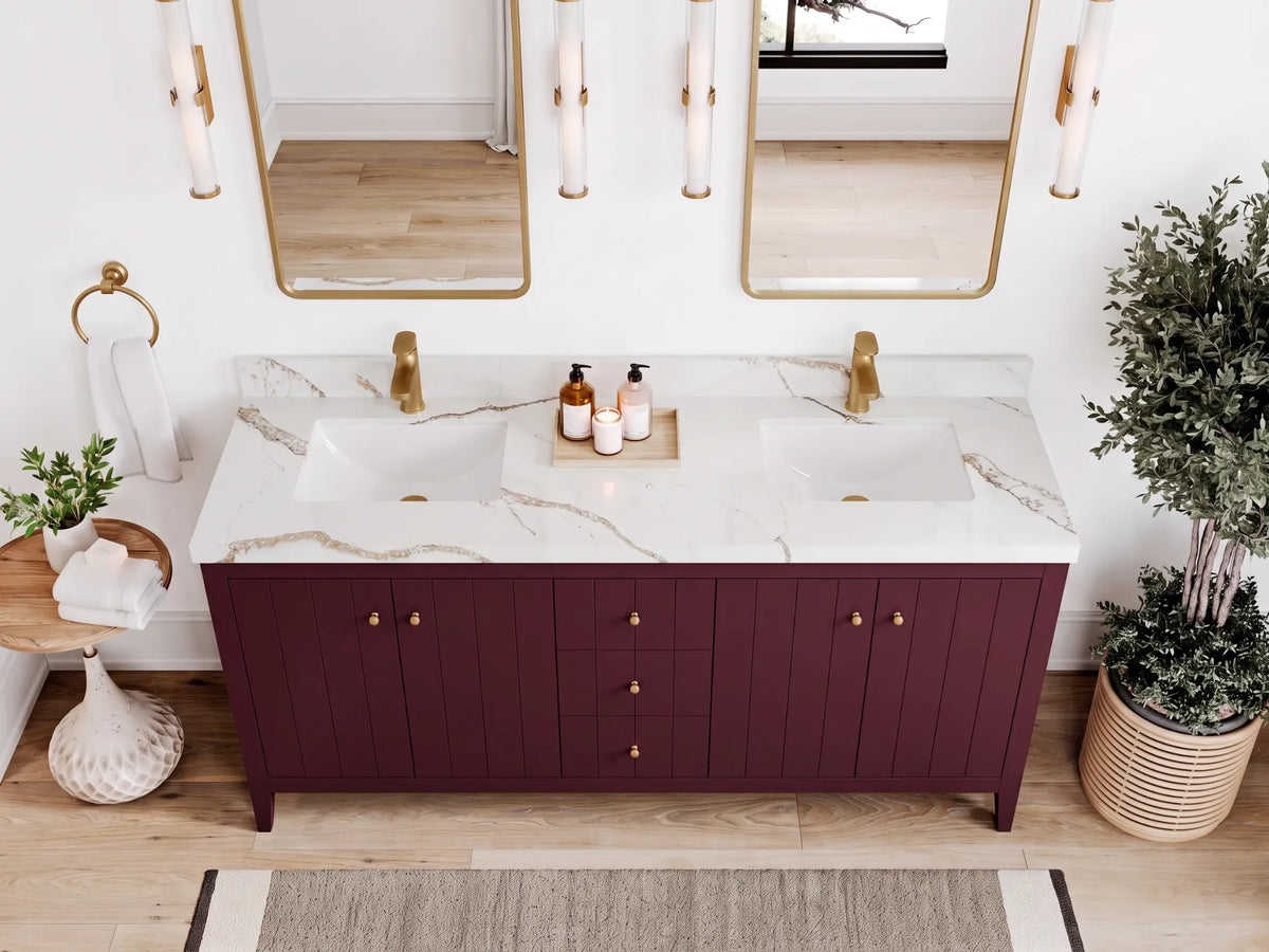 Atlanta 72 in. W x 22 in. D Double Sink Bathroom Vanity