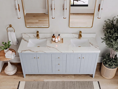 Atlanta 72 in. W x 22 in. D Double Sink Bathroom Vanity