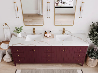 Atlanta 84 in. W x 22 in. D Double Sink Bathroom Vanity