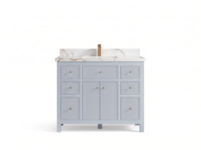Sonoma 42 in W x 22 in D Free Standing Reeded Single Sink Bathroom Vanity