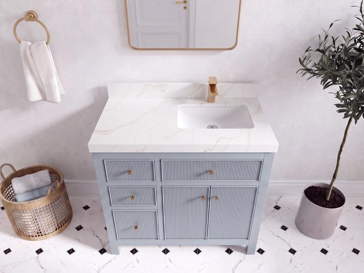 Sonoma 36 in. W x 22 in. D Right Offset Sink Bathroom Vanity - photo 11