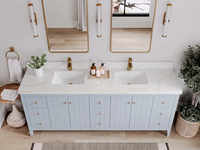 Atlanta 84 in. W x 22 in. D Double Sink Bathroom Vanity
