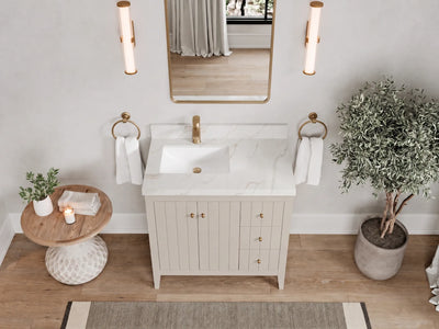 Atlanta 36 in. W x 22 in. D Left Offset Sink Bathroom Vanity
