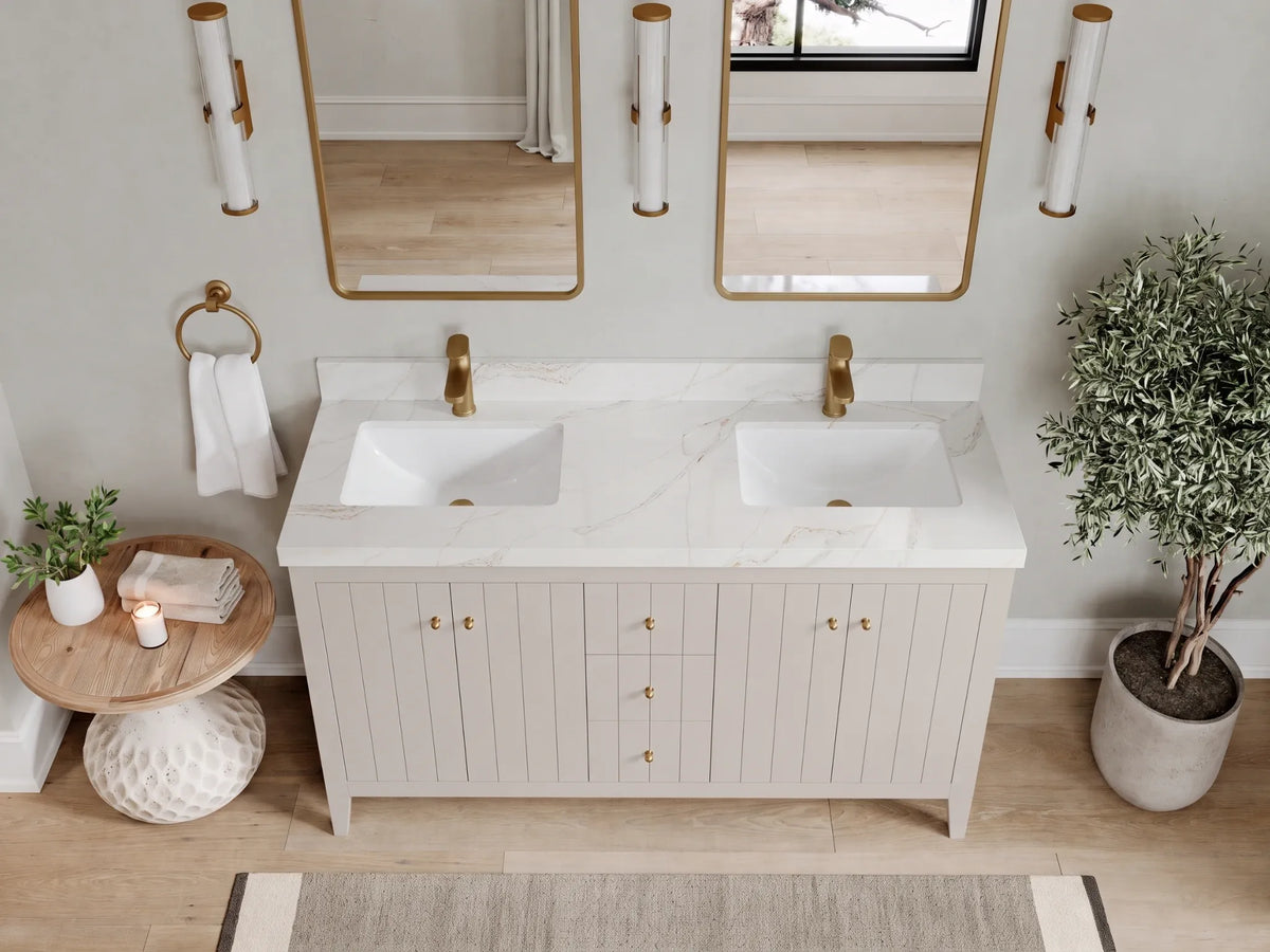 Atlanta 60 in. W x 22 in. D Double Sink Bathroom Vanity